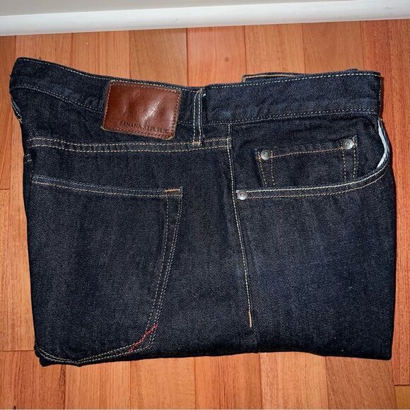 Banana Republic Men’s Vintage Straight Dark Blue Jeans - Picture 1 of 13